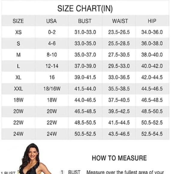 V-Neck White Bikini Ruffle Floral Halter, Cross Back Swimsuit Size 2XL EUC #5947 - Picture 9 of 9